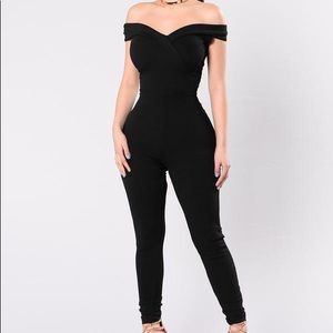 Black Off the Shoulder Jumpsuit